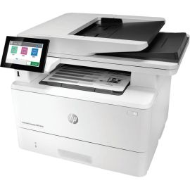 HP LaserJet M430f Laser Multifunction Printer-Monochrome-Copier/Fax/Scanner-42 ppm Mono Print-1200x1200 Print-Automatic Duplex Print-100000 Pages Monthly-350 sheets Input-Color Scanner-600 Optical Scan-Monochrome Fax-Gigabit Ether