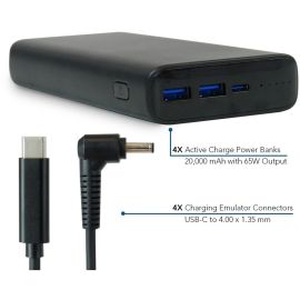 ADAPT4 ACTIVE CHARGE UPGRADE WITH ASUS CONNECTORS - 4X 20,000 MAH ACTIVE CHARGE