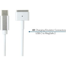 MACBOOK EMULATOR CHARGING CABLES - 4-PACK OF USB-C TO 0.625IN 5-PIN MAGNETIC MAG