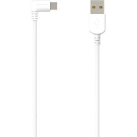 Bosstab Right Angled Charging Cable White | USB-C to USB-A | Cable Length: 6.5 ft (2m)