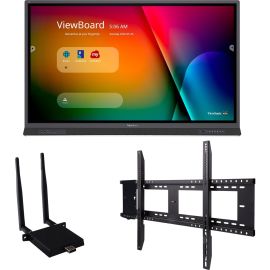 ViewSonic ViewBoard IFP6552-E1 - 4K Interactive Display with WiFi Adapter and Fixed Wall Mount - 400 cd/m2 - 65