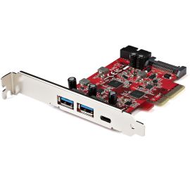 StarTech.com 5-Port USB PCIe Card, 10Gbps USB 3.1 Gen 2 PCIe Card, 1 USB-C/2 USB-A, Internal Header (2x 5Gbps USB), USB C PCI Express Card