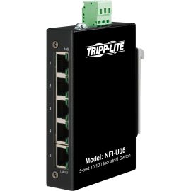 Tripp Lite by Eaton 5-Port Unmanaged Industrial Ethernet Switch 10/100 Mbps Ruggedized -40 to 75C DIN/Wall Mount - TAA Compliant