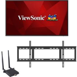 ViewSonic Commercial Display CDE7520-E1 - 4K Integrated Software, WiFi Adapter, Fixed Wall Mount - 450 cd/m2 - 75