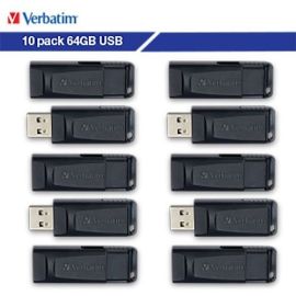 64GB Store 'n' Go USB Flash Drive - 10pk Business Bulk - Black