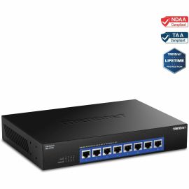 TRENDnet 8-Port 10G Switch, 8 x 10G RJ-45 Ports, 160Gbps Switching Capacity Rack mountable, 10 Gigabit Network Connections, Lifetime Protection, Black, TEG-S708