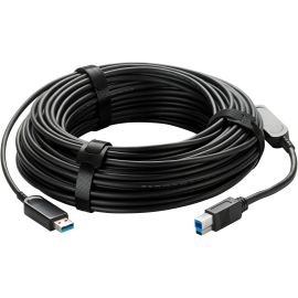 Vaddio 98ft USB 3.2 B to USB A Cable - USB 3.2 Gen 2 to USB A - Active Optical Cable - Plenum Rated - Black