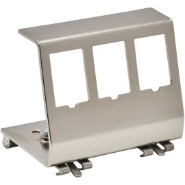 Tripp Lite by Eaton 3-Port Metal DIN-Rail Mounting Module for Snap-In Keystone Jacks and Couplers, Silver, TAA