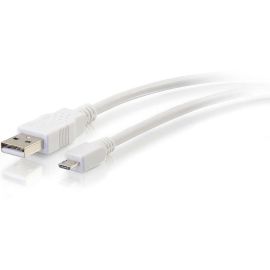 C2G 1FT USB 2.0 A TO MICRO-USB B CABLE WHITE - 1 USB CABLE - 1 FOOT USB A TO USB