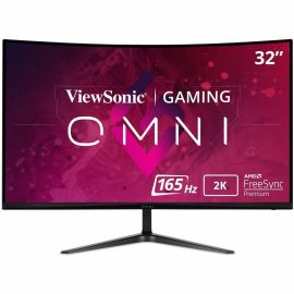 ViewSonic OMNI VX3218C-2K 32 Inch Curved 1ms 1440p 165hz Gaming Monitor with FreeSync Premium, Eye Care, HDMI and Display Port