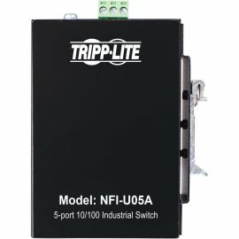 Tripp Lite by Eaton 5-Port Unmanaged Industrial Ethernet Switch - 10/100 Mbps, Ruggedized, -40 to 75C, EIP QoS, DIN/Wall Mount - TAA Compliant