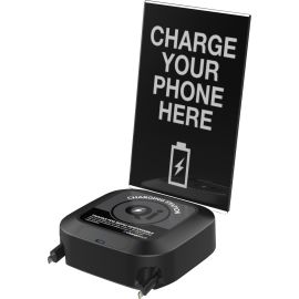 CHARGETECH CHARGING HUB W/WIRELESS PAD. PERFECT FIT FOR DESK, TABLE, AND COUNTER
