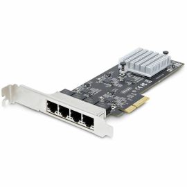 StarTech.com 4-Port 2.5G NBASE-T PCIe Network Card, Computer Network Card Interface, Intel I225-V, Quad-Port Ethernet, Multi-Gigabit NIC