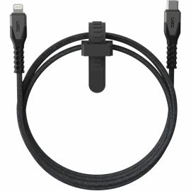 UAG 5FT CHARGING CABLE USB-C TO LIGHTNING - KEVLAR CORE- BLACK/GREY