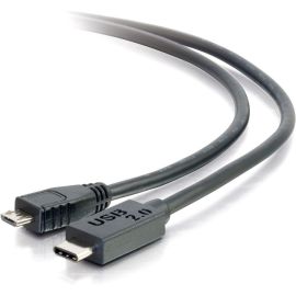6FT USB 2.0 USB-C TO USB MICRO-B CABLE M/M - BLACK