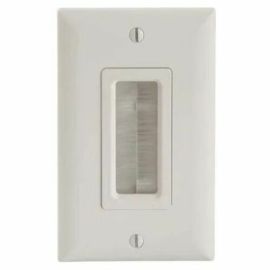 CABLE ACCESS WALL PLATE, WHITE