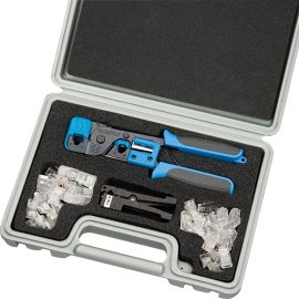 IDEAL CRIMPER AND CONNECTOR KIT FOR RJ-45 CAT5 CAT5E CAT6