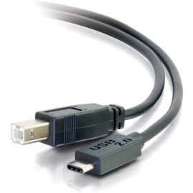 10FT USB 2.0 USB-C TO USB-B CABLE M/M - BLACK
