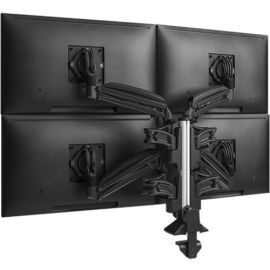 KX CLMN DESK MNT QUAD 2L ARMS BLK