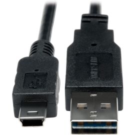 6IN REVERSIBLE USB ADAPTER M/M USB 2.0 USB-A TO 5PIN MINI-B
