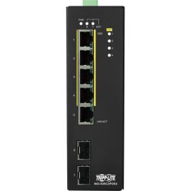 Tripp Lite by Eaton 5-Port Lite Managed Industrial Gigabit Ethernet Switch - 10/100/1000 Mbps, PoE+ 30W, 2 GbE SFP Slots, -10 to 60C, DIN Mount - TAA Compliant