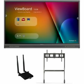 ViewSonic ViewBoard IFP6552-1C-E4 - 4K Interactive Display with WiFi Adapter and Slim Trolley Cart - 400 cd/m2 - 65