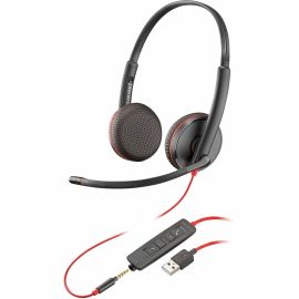 POLY BLACKWIRE 3225 STEREO USB-A HEADSET TAA US