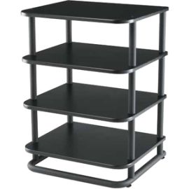 EURO SERIES 4 SHELF AUDIO COMPONENT STAND, 31IN HEIGHT, BLACK