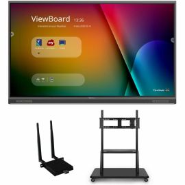 ViewSonic ViewBoard IFP8652-1C-E2 - 4K Interactive Display with WiFi Adapter, Mobile Trolley Cart - 400 cd/m2 - 86