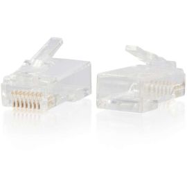 RJ45 CAT6 MODULAR PLUG FOR ROUND SOLID/STRANDED CABLE MULTIPACK (25 PACK)
