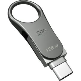 SILICON POWER MOBILE C80 128GB USB 3.0 / USB 3.1 (GEN1) FLASH DRIVE (METAL) DUAL