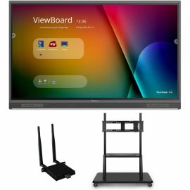 ViewSonic ViewBoard IFP6552-1C-E2 - 4K Interactive Display with WiFi Adapter, Mobile Trolley Cart - 400 cd/m2 - 65