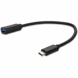 AddOn 1ft USB-C Male to USB 3.0 (A) Female Black Cable