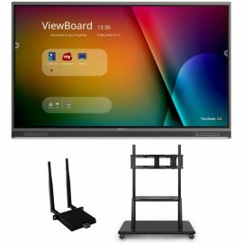 ViewSonic ViewBoard IFP7552-1C-E2 - 4K Interactive Display with WiFi Adapter, Mobile Trolley Cart - 400 cd/m2 - 75