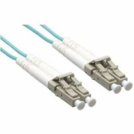 Axiom LC/LC 10G Multimode Duplex OM3 50/125 Fiber Optic Cable 0.5m - TAA Compliant