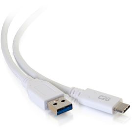 C2G 3FT USB 3.0 USB TYPE C TO USB A USB CABLE WHITE M/M