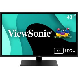 ViewSonic VX4381-4K 43 Inch Ultra HD MVA 4K Monitor Widescreen with HDR10 Support, Eye Care, HDMI, USB, DisplayPort for Home and Office