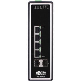 Tripp Lite by Eaton 4-Port Managed Industrial Gigabit Ethernet Switch - 10/100/1000 Mbps, 2 GbE SFP Slots, -40 to 75C, DIN Mount - TAA Compliant
