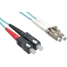 Axiom LC/SC Multimode Duplex OM4 50/125 Fiber Optic Cable 0.5m - TAA Compliant
