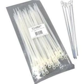 6IN SCREW-MOUNTABLE CABLE TIES - 50PK