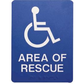 POLYCARBONATE,SELF-ADHESIVE AREA OF RESCUE SIGN