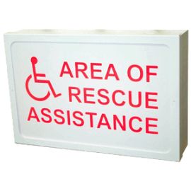 LIGHTED AREA OF RESCUE SIGN