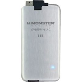 OVERDRIVE 3.0 SSD USB 3.0/2.0 - 250/150 MB/S, BRUSHED STAINLESS STEEL - 1TB CAPA