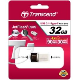 Transcend 32GB JetFlash 890 USB 3.1 On-The-Go Flash Drive