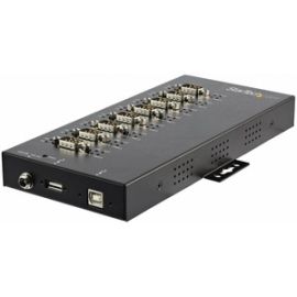 StarTech.com USB to RS232/RS485/RS422 8 Port Serial Hub Adapter - Industrial Metal USB 2.0 to DB9 Serial Converter - Din Rail Mountable