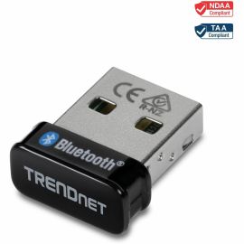 TRENDnet Micro Bluetooth 5.0 USB Adapter, Supports Basic Rate(BR), Bluetooth Low Energy(BLE), Enhanced Data Rate(EDR), 100m (328ft.) Range, Supports Windows OS, Black, TBW-110UB